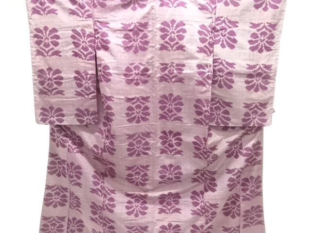 大正ロマン　抽象花模様織り出し着物